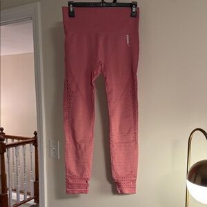 Gymshark High Waisted  Leggings Pink Size Medium NWOT